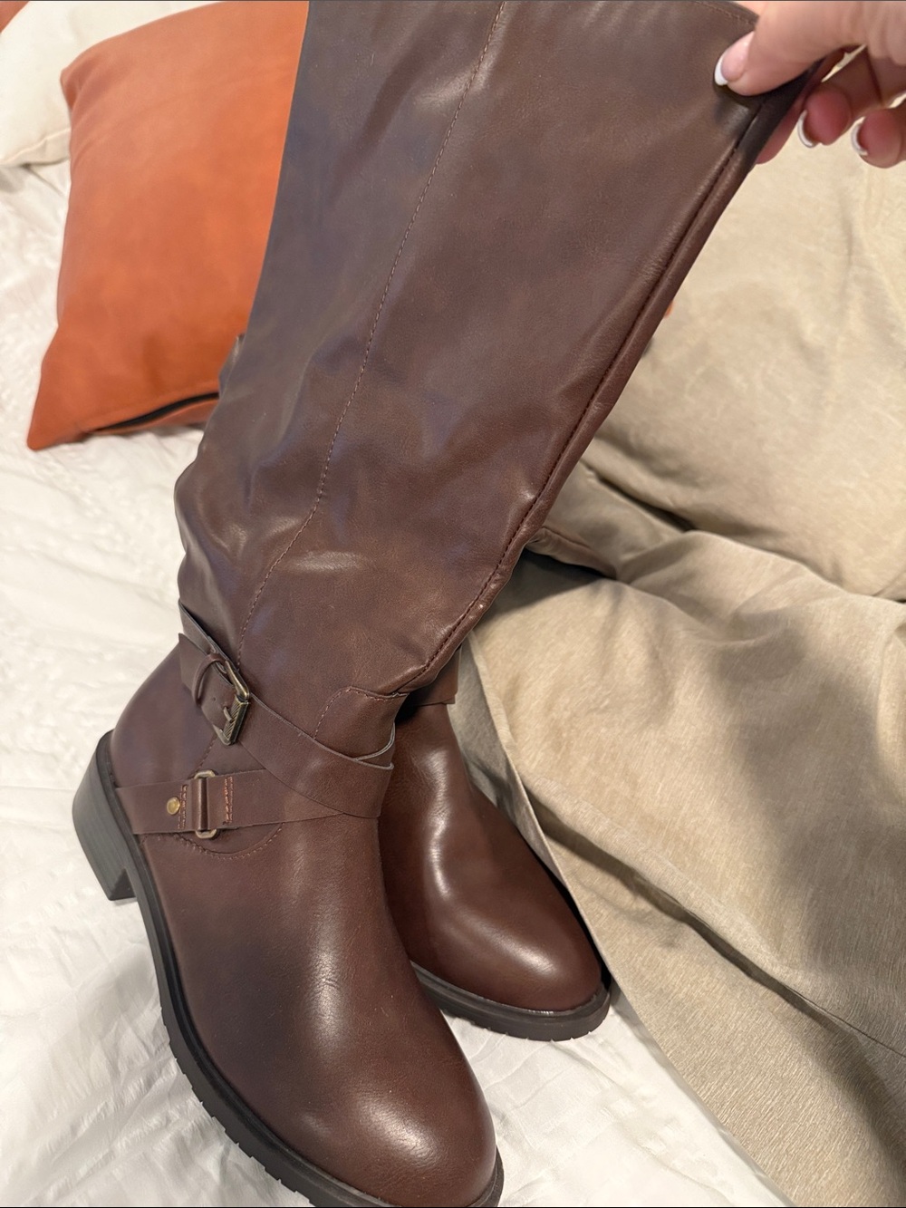 me too Dark Brown Over-the-Knee Riding Boots